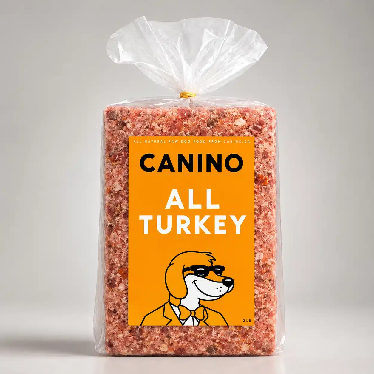 Canino All Turkey 5lb raw dog food bag