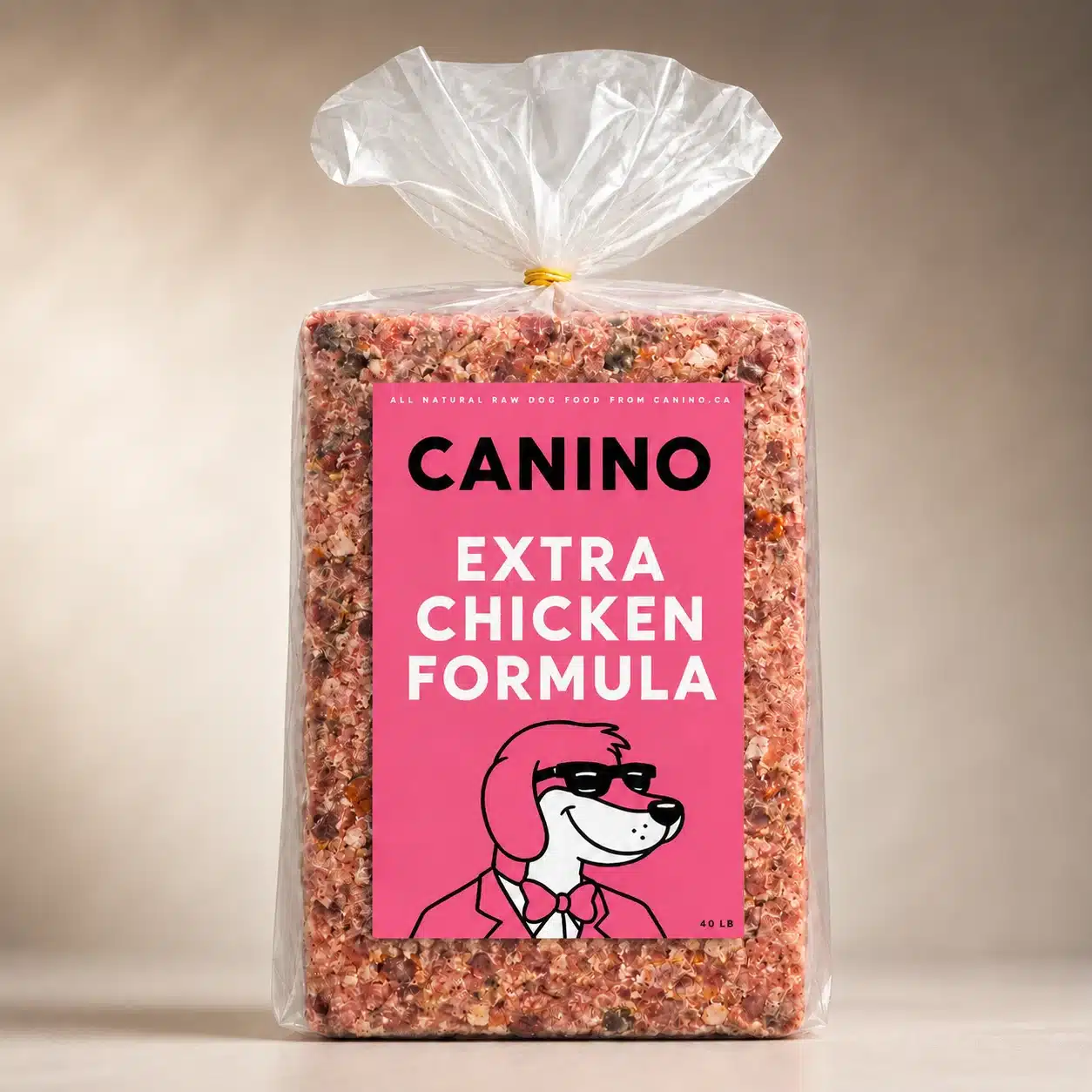 Canino Extra Chicken 40lb raw dog food box