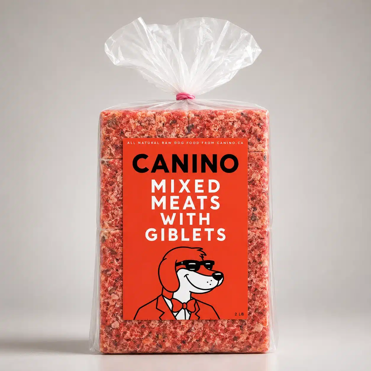 Canino Mixed Meats with Giblets 5lb raw dog food bag
